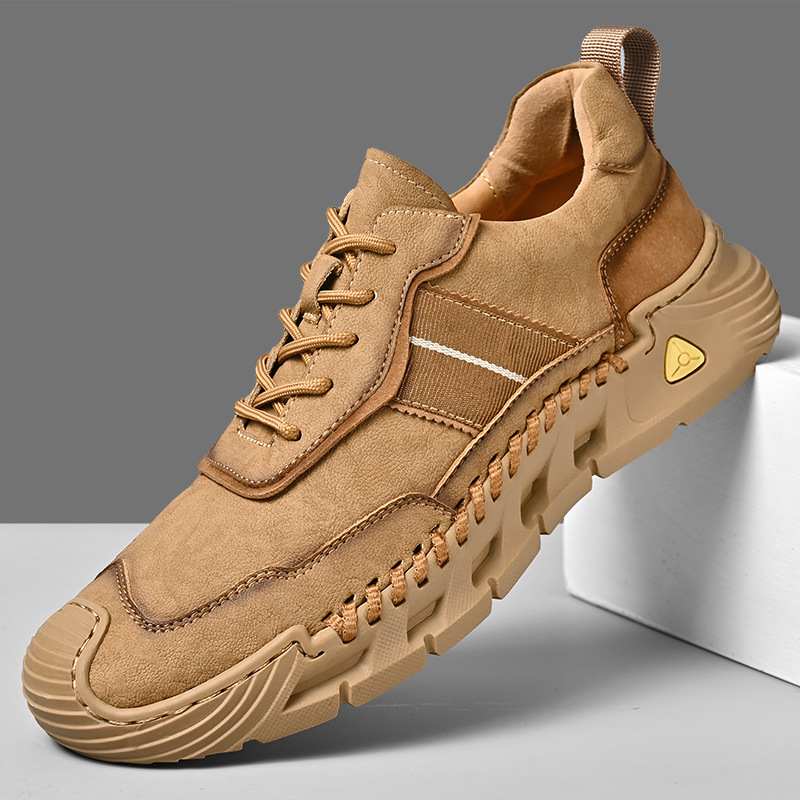 Foreign trade export Italy big original single high-grade leather shoes men's outdoor leisure sneaker hiking shoes