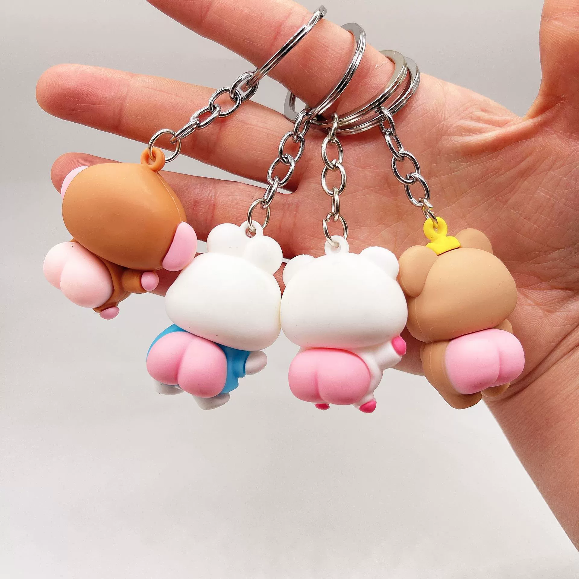 Модифицированная 3D‑кукла из ПВХ мягкой резины, брелок, заяц, подвеска, обезьянка, индивидуального пошива