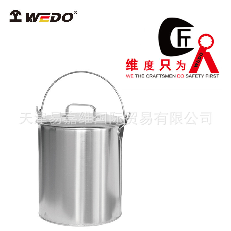 WEDO维度不锈钢加盖水桶防磁304耐腐蚀带盖液体容器盛具ST8607