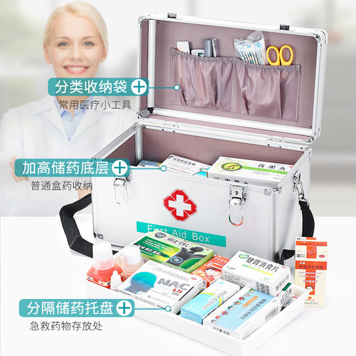 First Aid Kit for Home, Outpatient Emergency Kit, Large Capacity, Children's Medical Box, Household Full Set of Medications for Storage, Emergency Bag