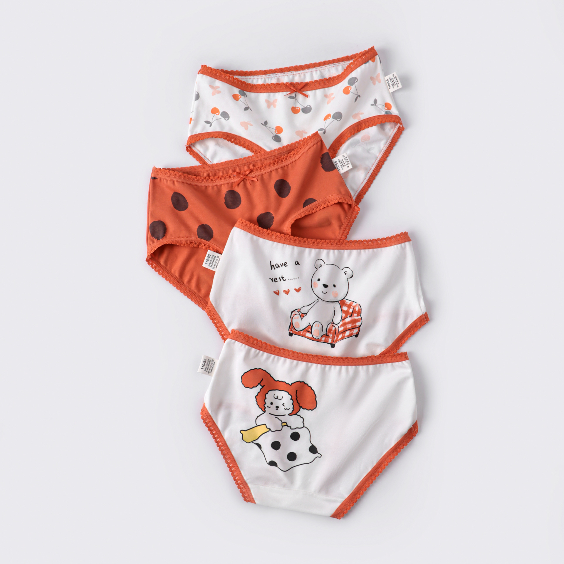 Ropa interior para niñas, algodón puro, bragas de clase A para bebés, estilo coreano, 100% algodón, ropa de dibujos animados para niñas, pantalones cortos para niños