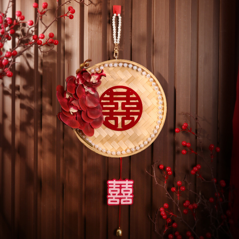 Dustpan pendant set--(burgundy flower-yuanxi) 1 set 310g