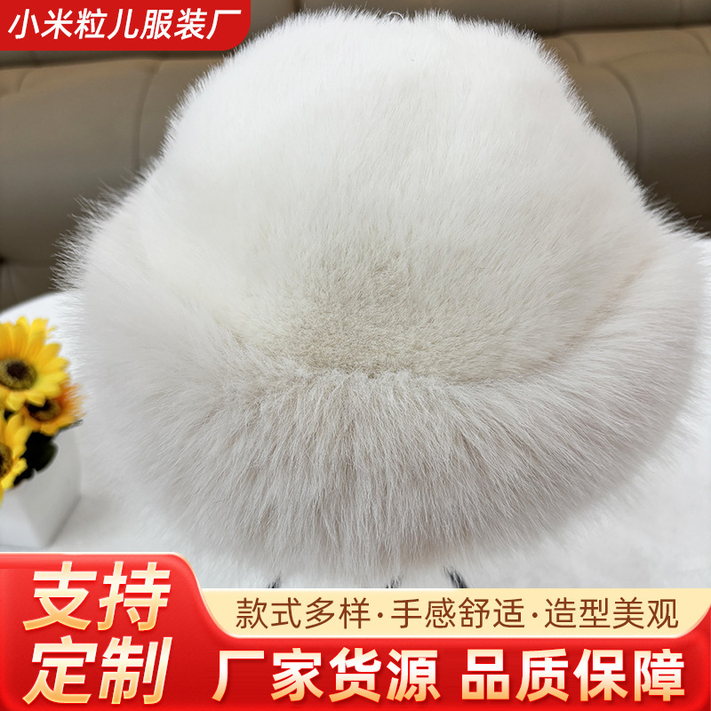 冬季帽子批发女加厚保暖仿皮草时尚百搭毛绒渔夫帽防风毛绒蒙古帽|undefined