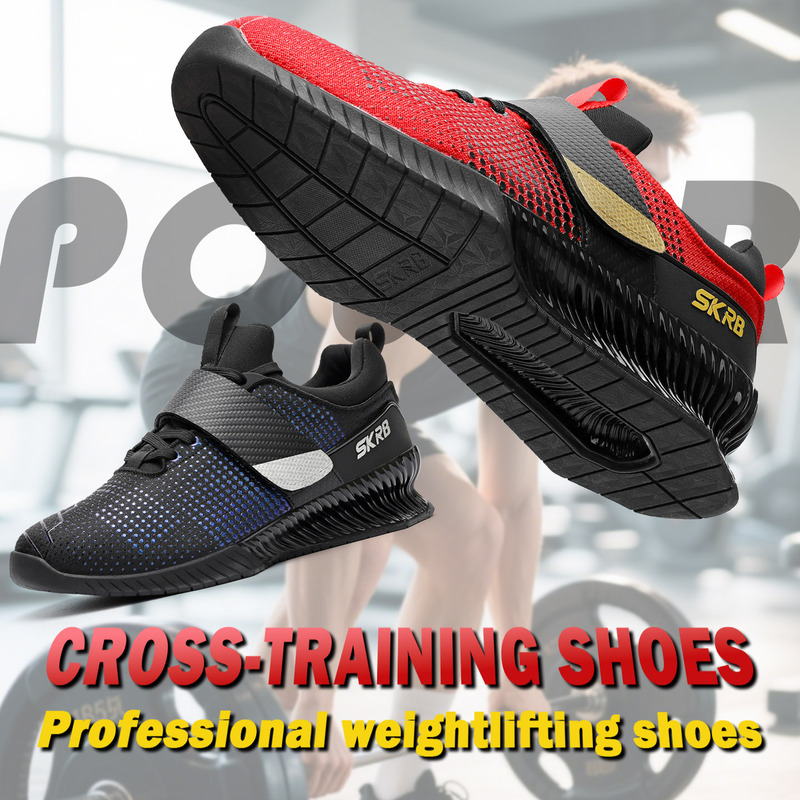 Squat Shoes Men's Professional Weight-lifting Shoes Indoor Gym Sports Comprehensive Training Shoes Women's Strength Lift Support Hard Pull Shoes