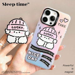 知泰iPhone15Pro手機殼適用12磁吸磨砂鐳射11支架13蘋果14Promax