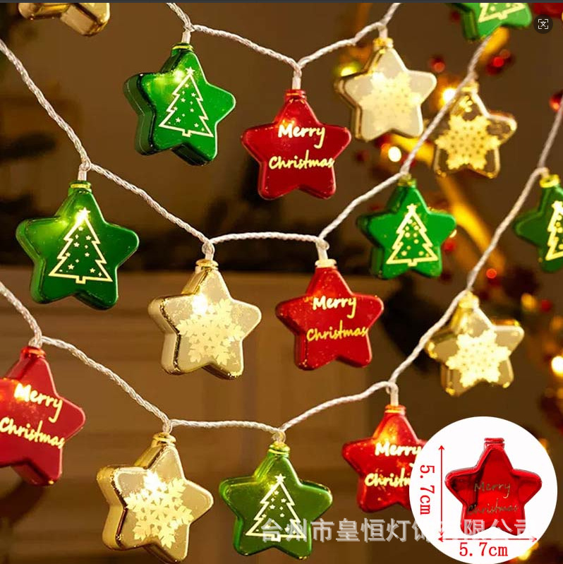 Iluminación del Año Nuevo LED lámpara de color lámpara de Navidad hierro forjado lámpara de decoración de Navidad árbol de Navidad lámpara de cadena