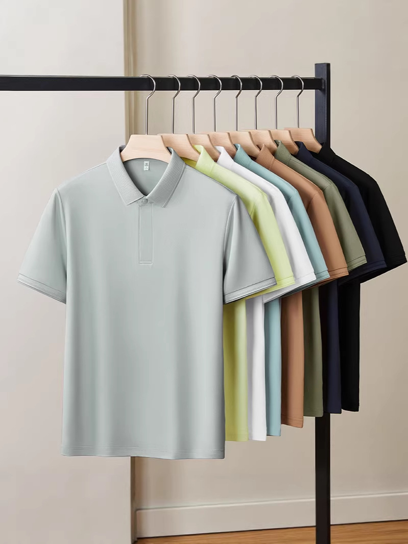 (Трансграничная торговля), цветная летняя дышащая универсальная футболка polo, короткий рукав