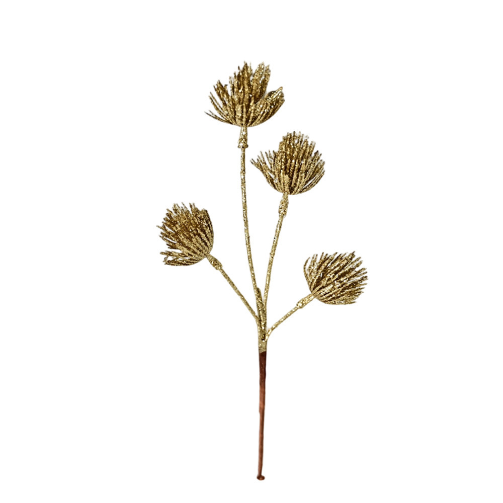 2025 nuevos productos polvo de oro diente de león decoración de Navidad Amazon suministro transfronterizo árbol de Navidad decoración props