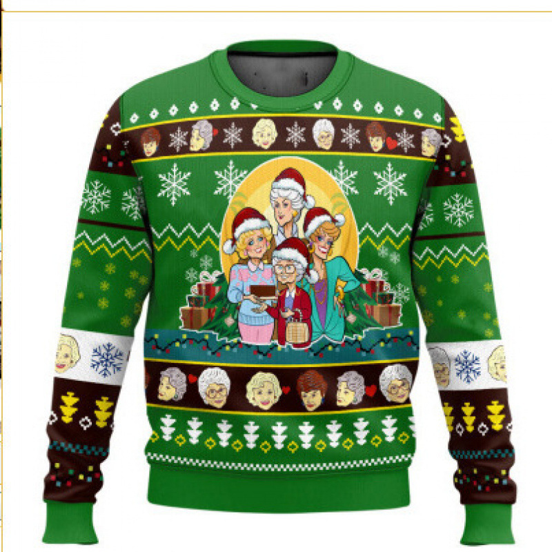 Cross-Border New Classic Anime Demon Slayer 3D Printed Casual Loose Round Neck Sweatshirt Bottoming Shirt Christmas