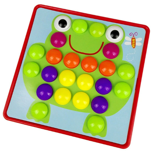 Gran granular botón de hongos puzzles clavos de la educación temprana de los niños de América iluminación de la inteligencia del color Juguete combinado de inserción