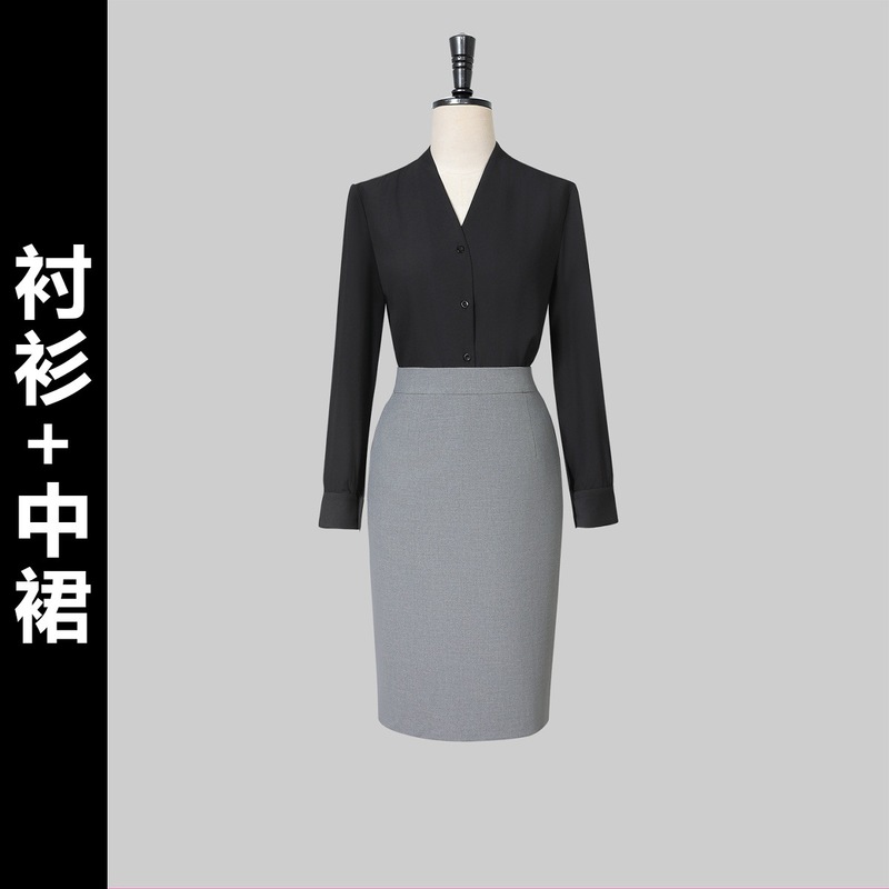 灰色无领西装外套女气质名媛高级感西服正装职业套装通勤ol工作服|undefined
