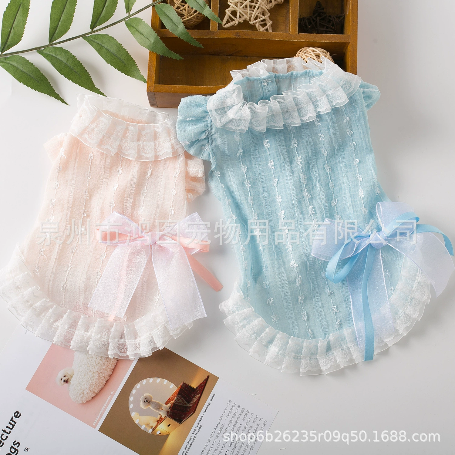 Новый трансграничный продукт Amazon для собак Тедди, летняя юбка, платье для кошек, весенне-летняя свежая юбка