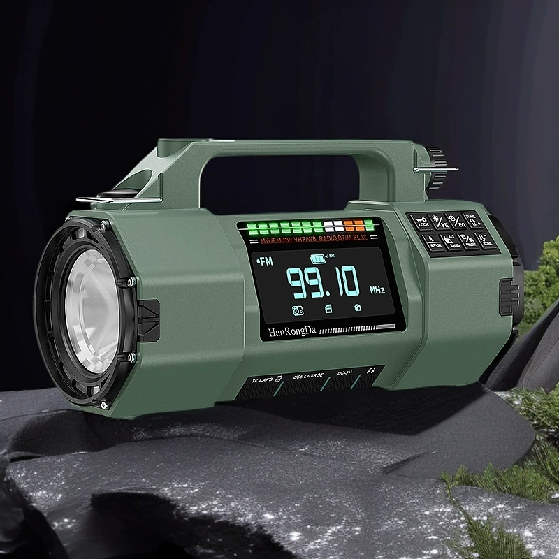 Новый Hanrongda 908 ручная генерация электроэнергии радио фонарик солнечная зарядка аварийного освещения SOS