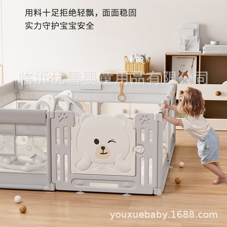 Barrera de protección de valla para bebés que se arrastran en el suelo, barrera para bebés que trepan en el interior, barrera de juegos para niños para el hogar