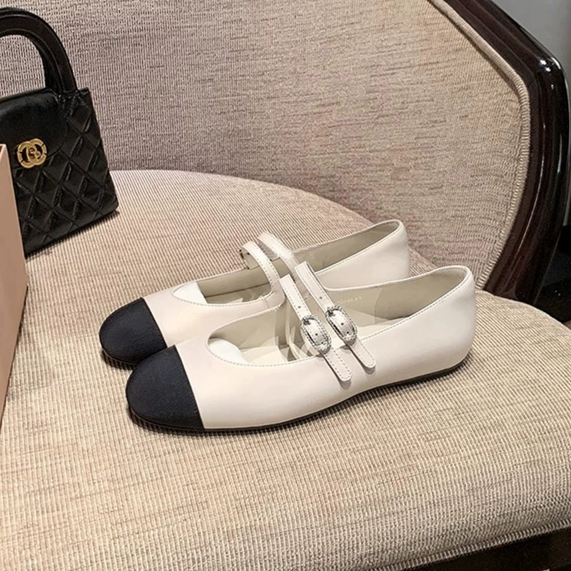 Пятно ~ Little Xiangfeng Color Color Color Bond Single обувь женская весна-лето 2025 новый французский Mary Jen Ballet обувь