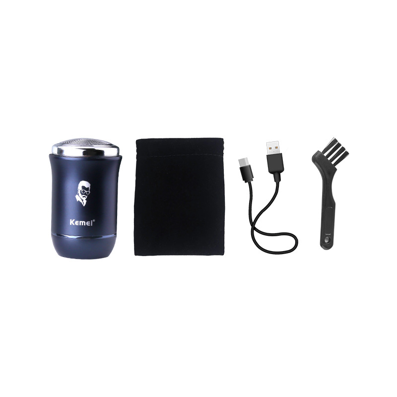 Mini Afeitadora Kemei para Hombre KM-MA09, Maquinilla de Afeitar Eléctrica Lavable, Recortadora de Barba