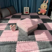批发家用整铺毛绒拼接地毯卧室满铺免洗无味耐脏隔音拼接泡沫地垫