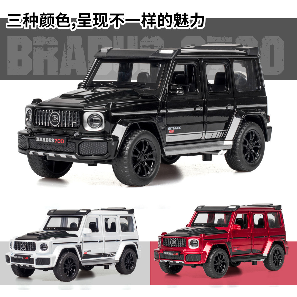 (A granel) Jiaye aleación coche modelo 1:32 Babos G700 off-road sonido y luz tire de juguete modelo de coche adornos