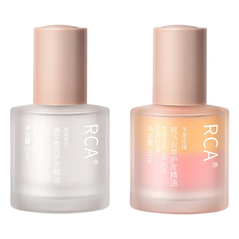 RCA cuidado del cabello aceite esencial 30ml de reparación de cabello seco y maníaca cola teñido y planchado dañado suave y suave aceite desechable para el cabello
