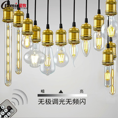 Dimmable Silicon Edison LED Bulb E27 Filament Dim Brightness Retro Warm Yellow Light Small Screw Base Filament Bulb
