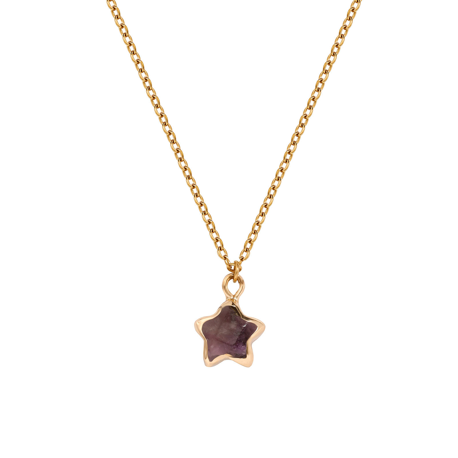 Star Simple Style Classic Style Natural Stone Copper Pendant Necklace Wholesale display picture 6