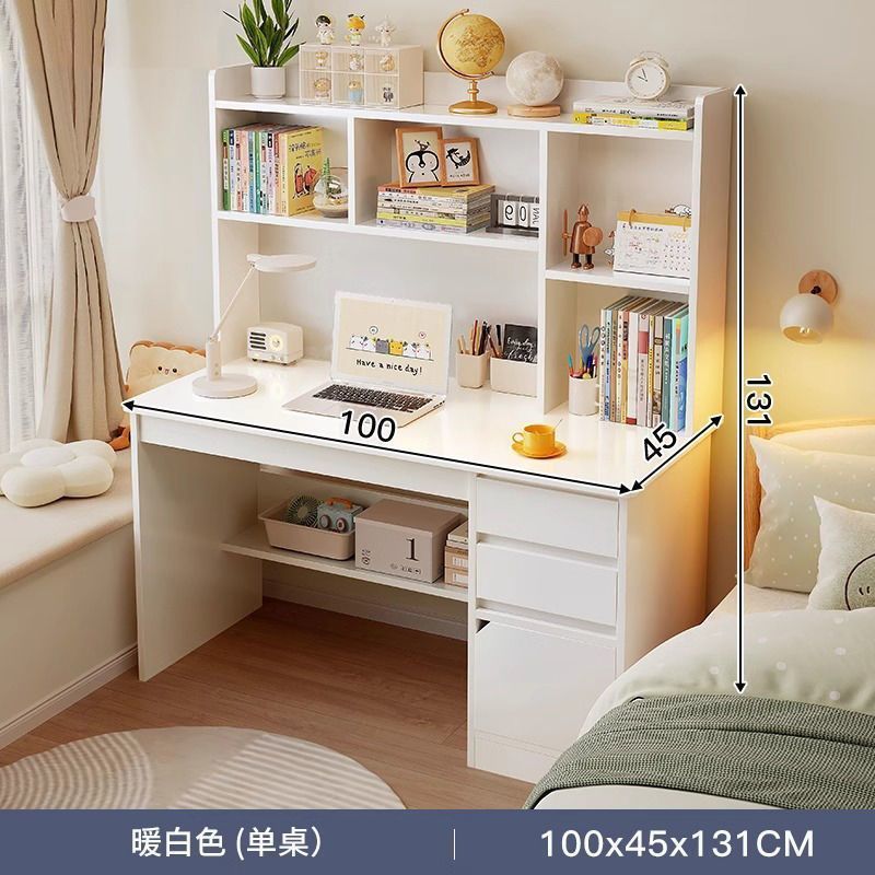 Nuevo escritorio de madera sólida estante en una librería combinada escritorio de escritorio de escritorio de escritorio dormitorio estudiantes simples