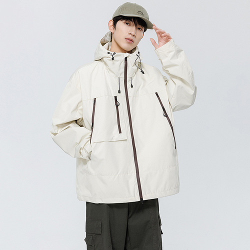 Men's Spring Sport Jacket, Casual Waterproof Outdoor Parka, Men's Spring Fashion Windbreaker