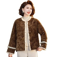 中年妈妈25秋冬新款复古新中式小香风设计感棉服女装百搭保暖棉衣