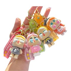 クロスボーダー涙人形植毛かわいいソフトプラスチック漫画ハイエンド車のキーチェーンギフトバッグペンダント卸売キー