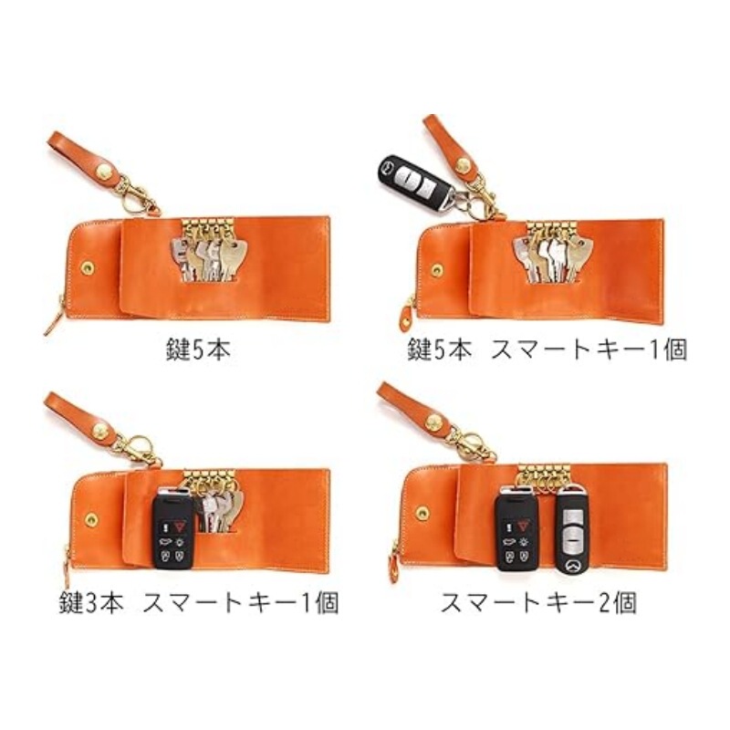 日本製多機能本革メンズキーバッグレトロ植物タンニン鞣し70% offキーバッグ大紙幣多機能財布|undefined