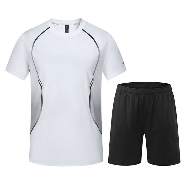 Traje de ropa deportiva Camiseta de manga corta de verano de secado rápido y transpirable Pantalones cortos de entrenamiento de baloncesto para correr por la mañana Ropa de gimnasio 680