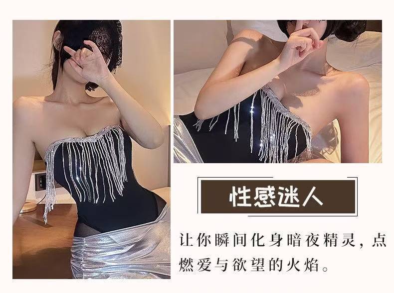 Secretary Roleplay Lingerie Set with Top, Mini Skirt, Bodystocking and Blindfold — detail image 6