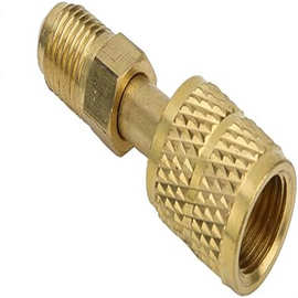 空调制冷铜配件转换接头连接器 外1/4SAE 内5/16SAER410A