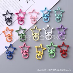 亜鉛合金塗装カラー五角星ボタン頭ロブスターボタン異形犬ボタンdiyキーホルダーアクセサリー部品