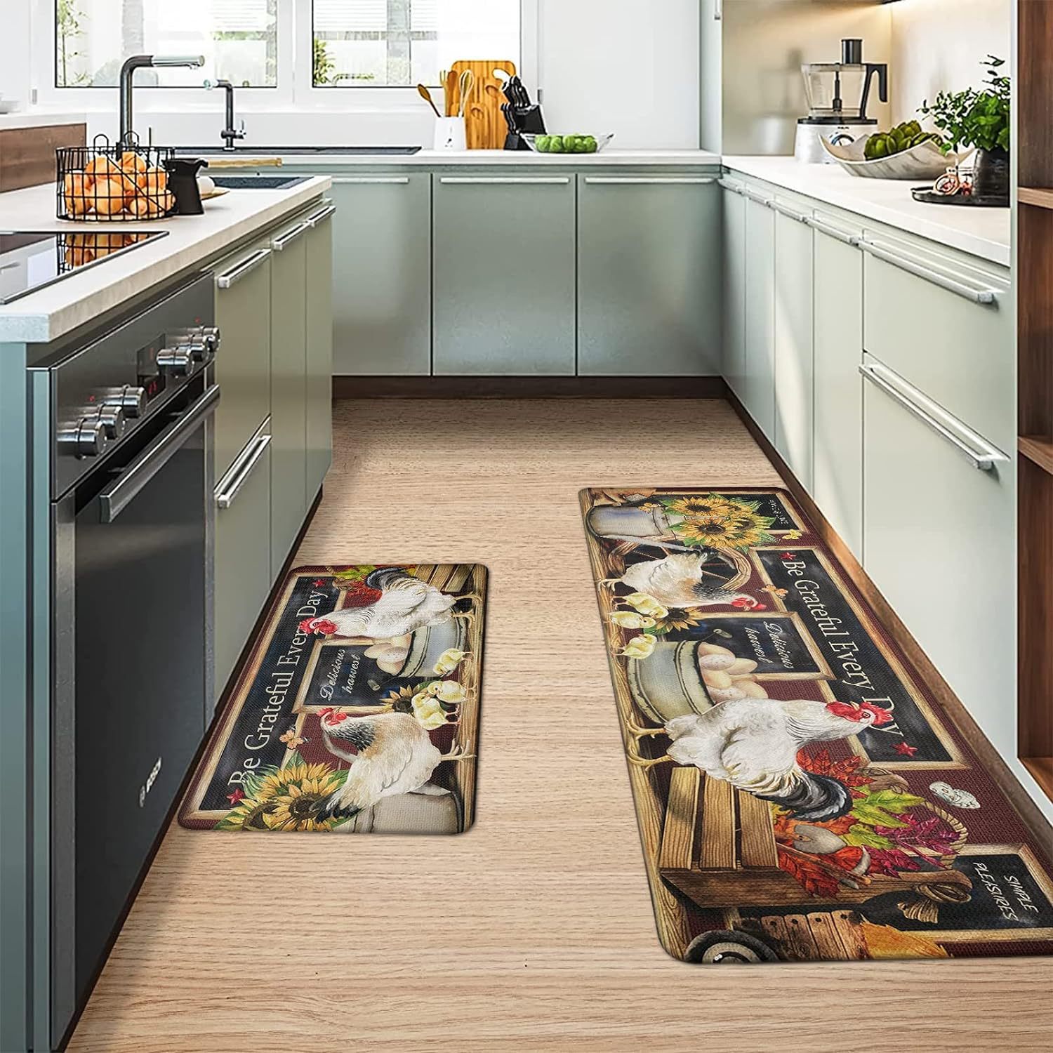 Teppich für Zuhause und Küche, dicke, lange Streifen, Kombination aus Bodenmatte, Ölabsorption und Schmutz abweisender Badezimmer-Fußmatte_voghion.com
