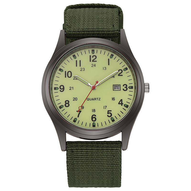 Nueva ropa de lona, relojes para hombres, relojes de regalo de moda casuales, relojes militares, calendario, relojes deportivos para estudiantes, relojes de cuarzo