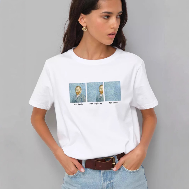 Cross-Border Foreign Trade Amazon Aliexpress European and American Summer New Style Short-Sleeved Pure Cotton T-Shirt for Women Loose Casual Tops for Women Cross-Border Foreign Trade Amazon Aliexpress European and American Summer New Style Short-Sleeved Pure Cotton T-Shirt for Women Loose Casual Tops for Women