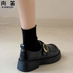 牛皮乐福鞋子女鞋2025秋季新款英伦小皮鞋日系jk单鞋粗跟玛丽珍鞋