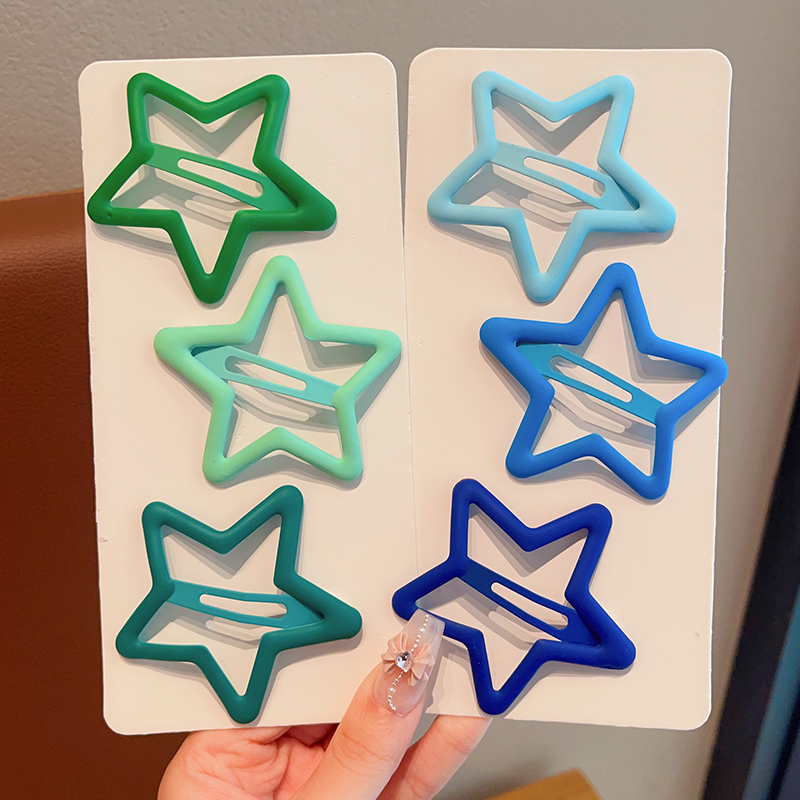 Caramelo de color estrella para niños pinzas de cabello chapa niñas lindas pinzas de cabello chapa niñas lindas caballo pequeño