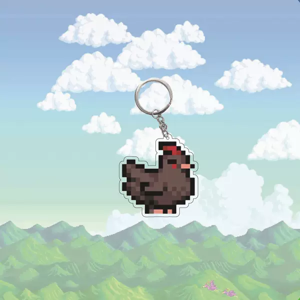Stardew Valley Keychain-Black Chick
