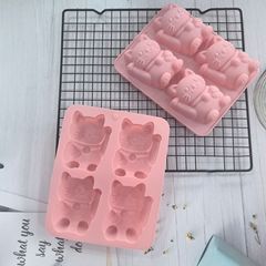 在庫あり 4 ピース招き猫型シリコンモールドチョコレートケーキモールドシリコンベーキングパンアイストレイボックス接着剤モールド