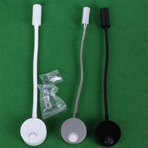 LED soft tube downlight housing kit aluminum 300mm tube with base, switch, adjustable angle 3W accessories