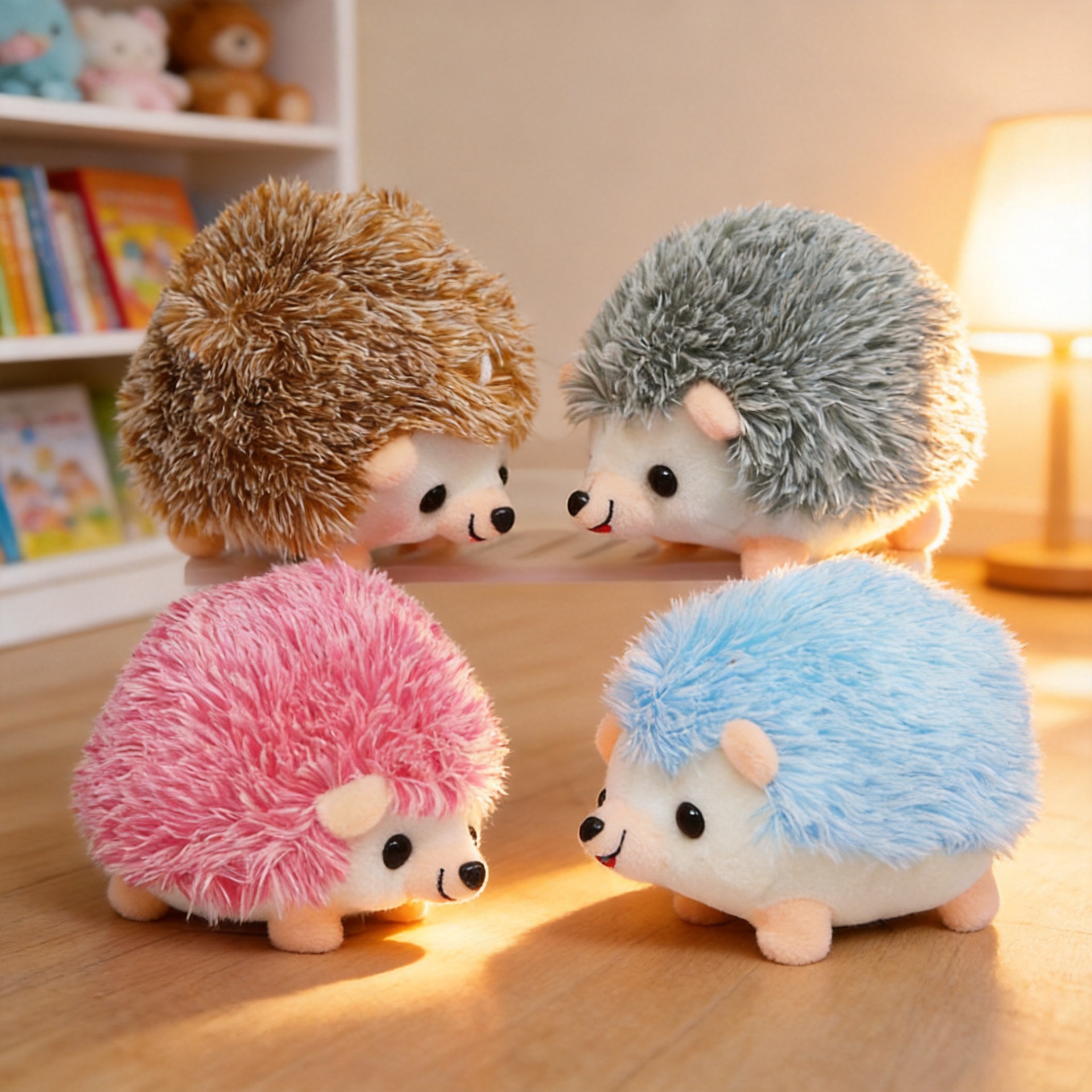Foreign Trade Cute Little Hedgehog Plush Doll Keychain Backpack Pendant Plush Toy Ornament Pin Manufacturer Wholesale