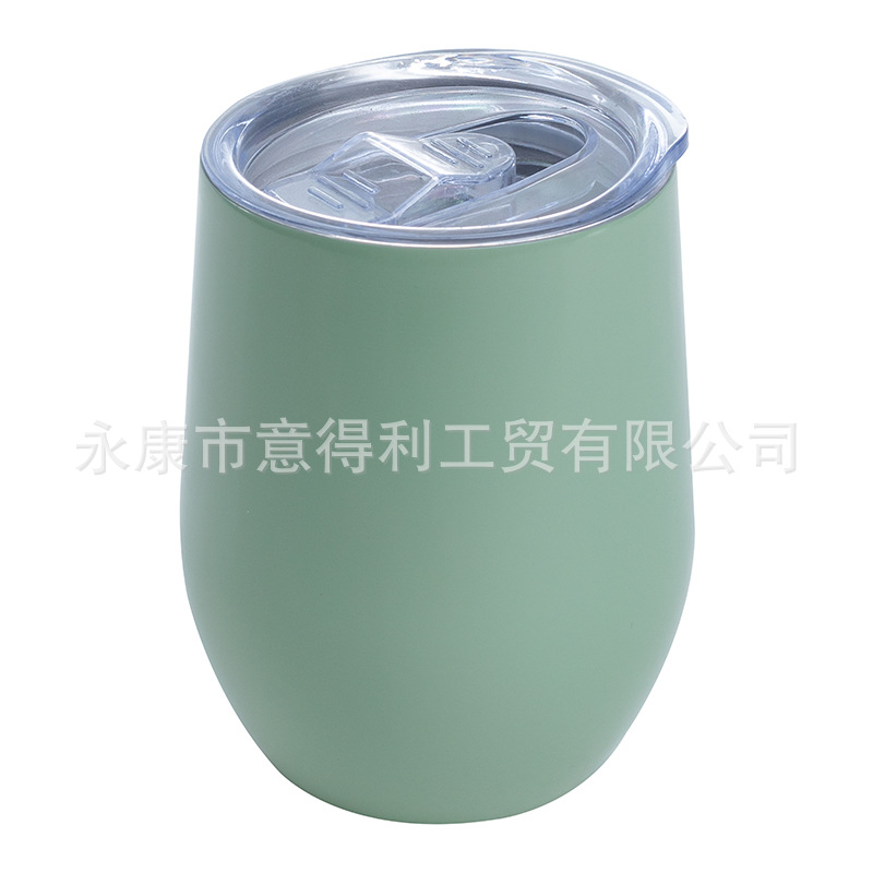 Inventario transfronterizo 12oz taza de huevo de acero inoxidable taza de vacío taza de cáscara de huevo en forma de U taza de vino tinto
