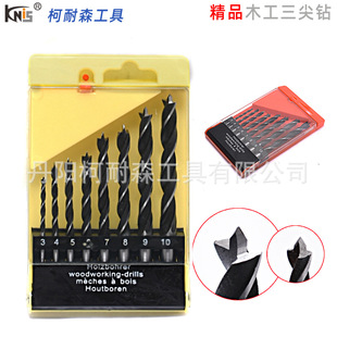 8-Piece Set of High-Quality Woodworking Three-Point Drill, High-Speed Steel Woodworking Drill, Hand Electric Drill, Bench Drill, Woodworking Twist Drill Bit 5Pc8Pc