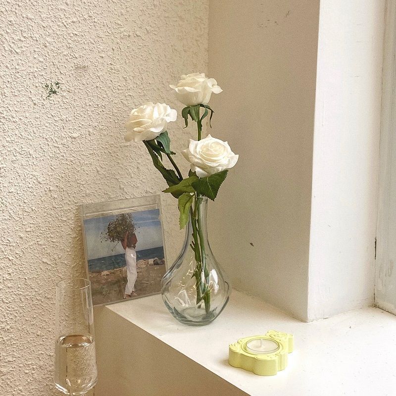 스타일 시뮬레이션 장미 꽃다발 가짜 꽃 거실 침실 장식 생일 선물 여성 틈새 고급 사진 소품