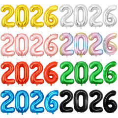 2026 ナンバー 16 インチ 32inch 42inch ナンバーバルーンセット馬年大晦日新年のお祝い装飾アルミフィルムバルーン