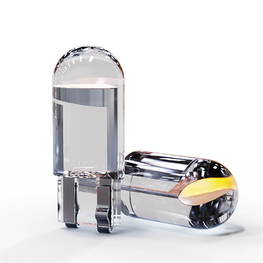 Автомобильная лампа ширины T10 кристалл прозрачный один светодиодный маленький фонарь COB подсветка номерного знака W5W лампа для чтения