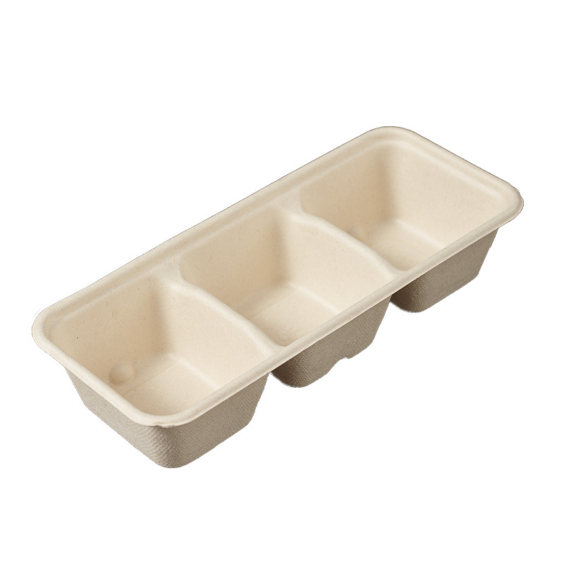 Trendy Japanese-Style 3-Compartment Dessert Box – Mochi 3-Flavor Bento Container