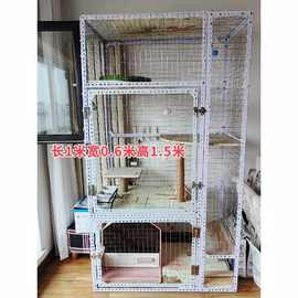 新款角钢角铁材料阳台猫笼猫别墅新款猫舍宠物笼家用笼子多层加厚